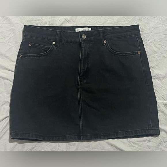 MNG Authentic Denim Women’s Black Denim Skirt Size Medium - Picture 1 of 12